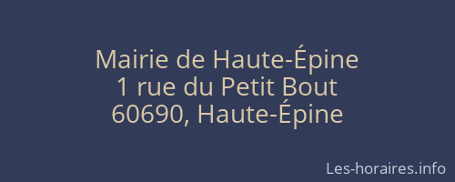 Mairie de Haute-Épine