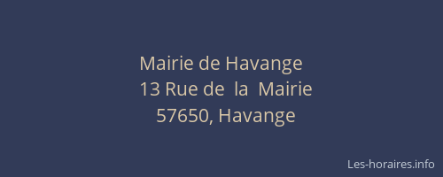 Mairie de Havange