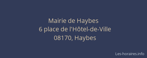 Mairie de Haybes