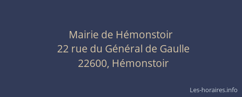 Mairie de H&eacute;monstoir