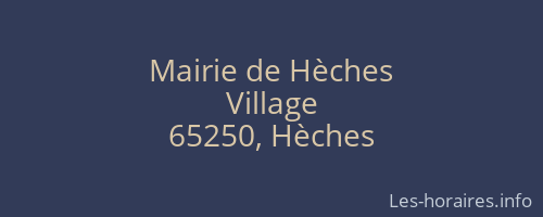 Mairie de Hèches