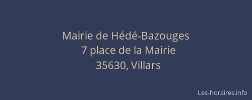 Mairie de Hédé-Bazouges