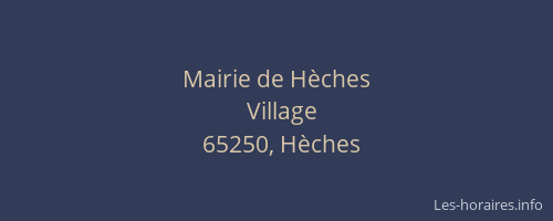 Mairie de H&egrave;ches
