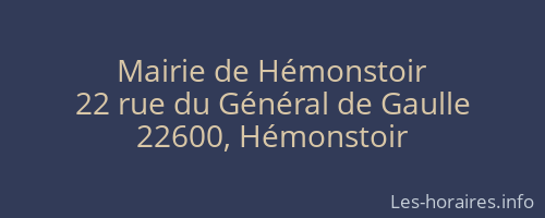 Mairie de Hémonstoir