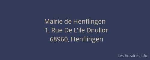 Mairie de Henflingen