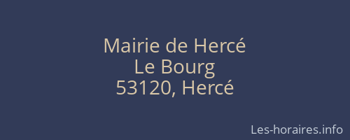 Mairie de Hercé