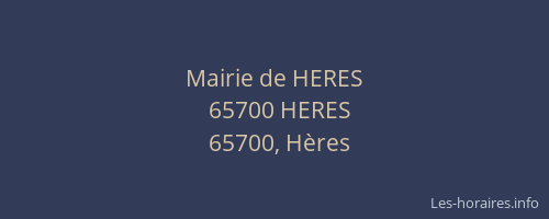 Mairie de HERES