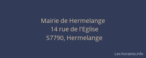 Mairie de Hermelange