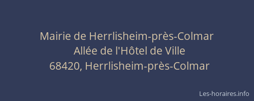 Mairie de Herrlisheim-pr&egrave;s-Colmar