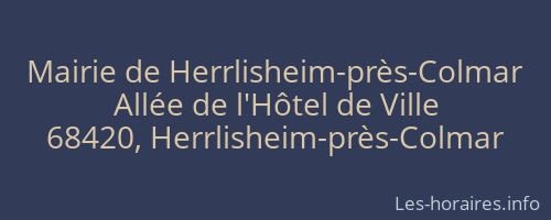 Mairie de Herrlisheim-près-Colmar