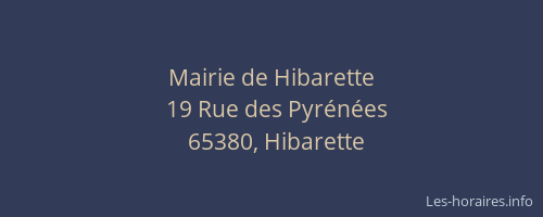 Mairie de Hibarette