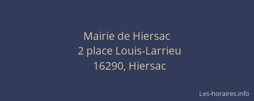 Mairie de Hiersac