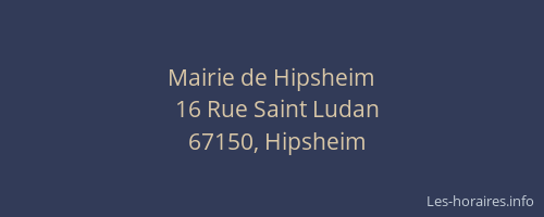 Mairie de Hipsheim