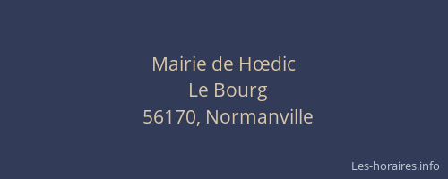 Mairie de Hœdic