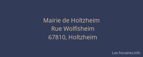 Mairie de Holtzheim