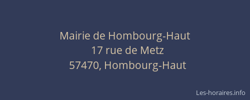 Mairie de Hombourg-Haut