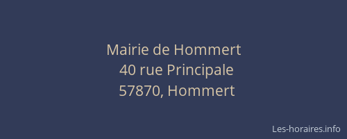 Mairie de Hommert