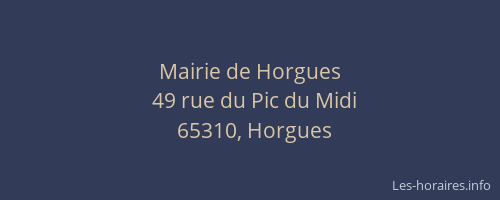 Mairie de Horgues