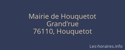 Mairie de Houquetot