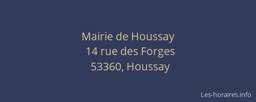 Mairie de Houssay