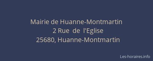 Mairie de Huanne-Montmartin