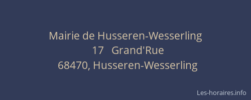 Mairie de Husseren-Wesserling