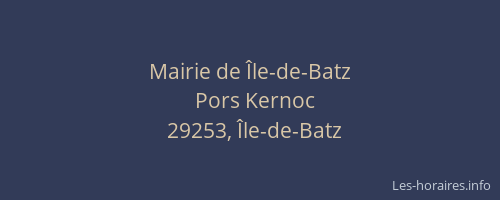 Mairie de &Icirc;le-de-Batz