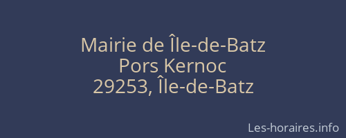Mairie de Île-de-Batz