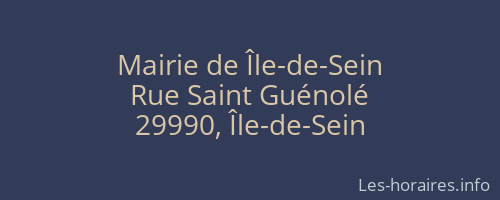 Mairie de Île-de-Sein