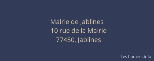 Mairie de Jablines