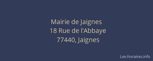 Mairie de Jaignes
