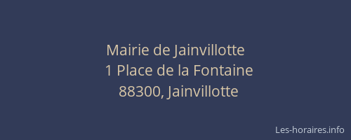 Mairie de Jainvillotte
