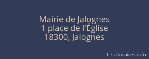 Mairie de Jalognes