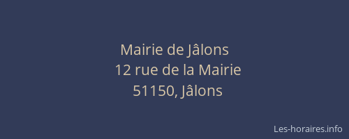 Mairie de Jâlons
