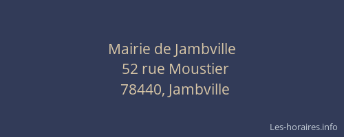 Mairie de Jambville