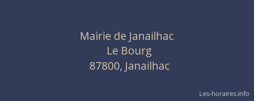 Mairie de Janailhac