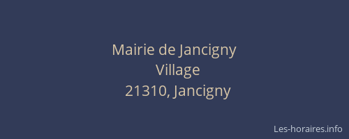Mairie de Jancigny