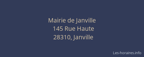 Mairie de Janville