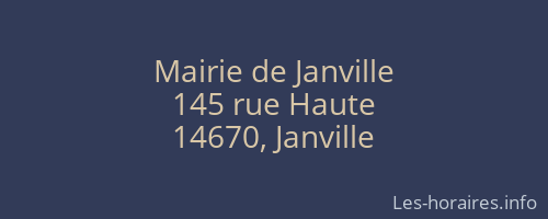 Mairie de Janville