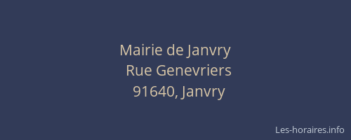 Mairie de Janvry
