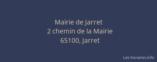 Mairie de Jarret