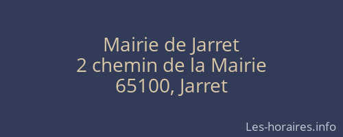 Mairie de Jarret