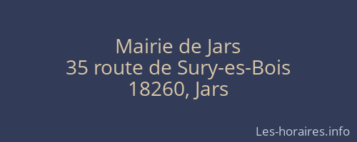 Mairie de Jars
