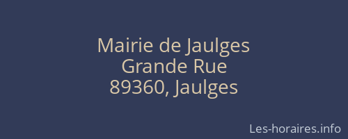 Mairie de Jaulges