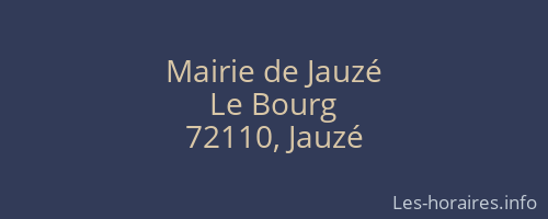 Mairie de Jauzé