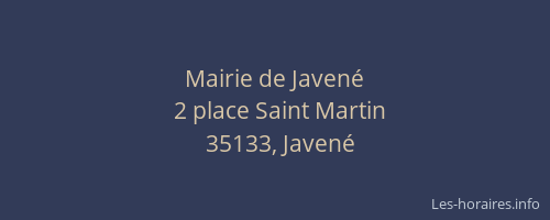 Mairie de Javené