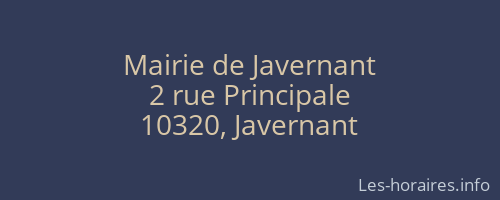 Mairie de Javernant