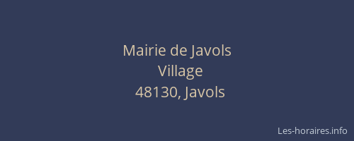Mairie de Javols