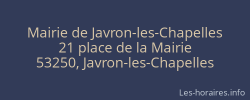 Mairie de Javron-les-Chapelles