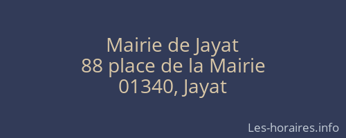 Mairie de Jayat